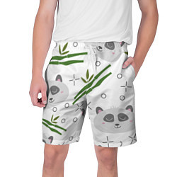 Мужские шорты Панда с бамбуком