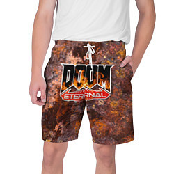 Шорты на шнурке мужские DOOM Eternal логотип, цвет: 3D-принт