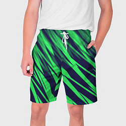Шорты на шнурке мужские Абстрактный дизайн ,,Зелень, цвет: 3D-принт