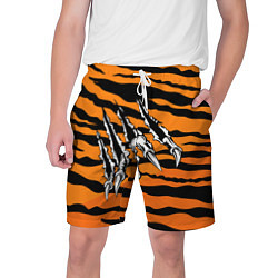 Шорты на шнурке мужские След от когтей тигра, цвет: 3D-принт