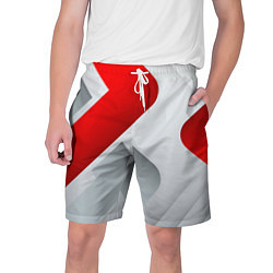 Шорты на шнурке мужские 3D SPORT STYLE RED WHITE, цвет: 3D-принт