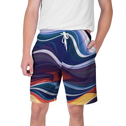 Шорты на шнурке мужские Colored lines, цвет: 3D-принт