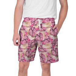 Мужские шорты Розовый тропический узор