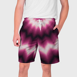 Шорты на шнурке мужские Черно-пурпурный калейдоскоп, цвет: 3D-принт