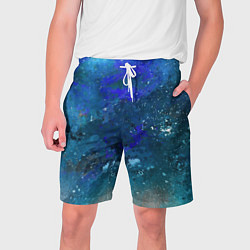 Шорты на шнурке мужские Космическое облако, цвет: 3D-принт