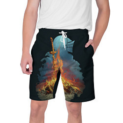 Шорты на шнурке мужские Witcher 3 костер, цвет: 3D-принт