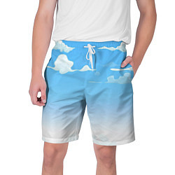 Шорты на шнурке мужские Летнее небо, цвет: 3D-принт