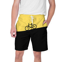 Шорты на шнурке мужские Бегущий за велосипедом, цвет: 3D-принт