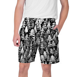 Мужские шорты Лес абстрактных ёлок