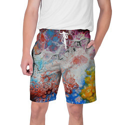 Шорты на шнурке мужские ЦветоТрэш, цвет: 3D-принт
