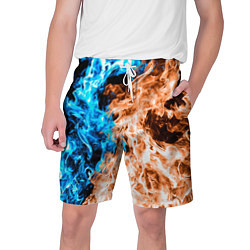 Шорты на шнурке мужские Огненное пламя, цвет: 3D-принт