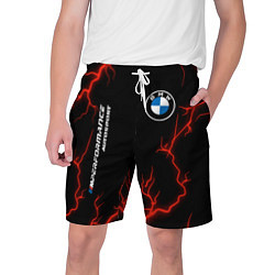 Шорты на шнурке мужские BMW Autosport Молнии, цвет: 3D-принт