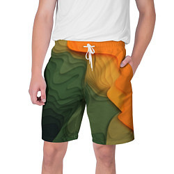 Шорты на шнурке мужские Зеленые дюны, цвет: 3D-принт