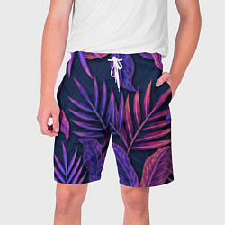 Мужские шорты Neon Tropical plants pattern