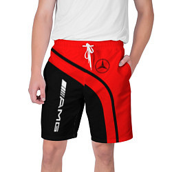 Шорты на шнурке мужские AMG MERCEDES RED, цвет: 3D-принт