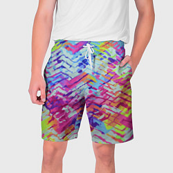 Шорты на шнурке мужские Color vanguard pattern, цвет: 3D-принт