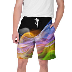 Шорты на шнурке мужские Цветной дым Color pattern, цвет: 3D-принт