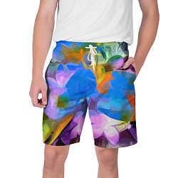 Шорты на шнурке мужские Цветочный узор Summer, цвет: 3D-принт