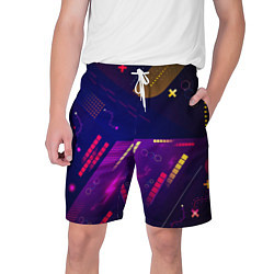 Шорты на шнурке мужские Cyber neon pattern Vanguard, цвет: 3D-принт