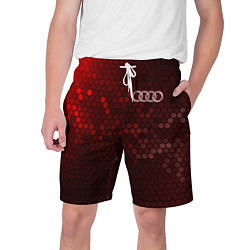 Шорты на шнурке мужские AUDI Соты, цвет: 3D-принт