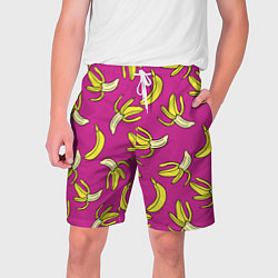 Шорты на шнурке мужские Banana pattern Summer Color, цвет: 3D-принт