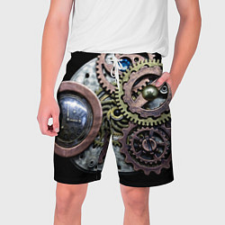 Шорты на шнурке мужские Mechanism of gears in Steampunk style, цвет: 3D-принт