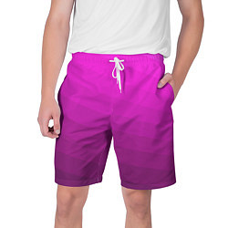 Мужские шорты Розовый неоновый полосатый узор Pink neon