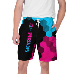 Шорты на шнурке мужские Skyrim - neon gradient: по-вертикали, цвет: 3D-принт