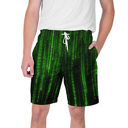 Мужские шорты Двоичный код зеленый