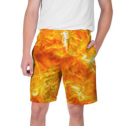 Шорты на шнурке мужские Бушующий огонь, цвет: 3D-принт
