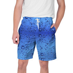Шорты на шнурке мужские Капли воды - текстура, цвет: 3D-принт