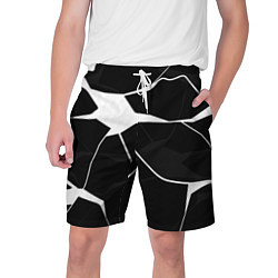 Шорты на шнурке мужские Черно-белая классика, цвет: 3D-принт