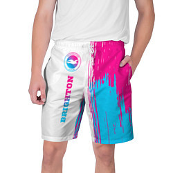Шорты на шнурке мужские Brighton neon gradient style: по-вертикали, цвет: 3D-принт