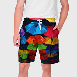 Мужские шорты Разноцветные зонтики - композиция