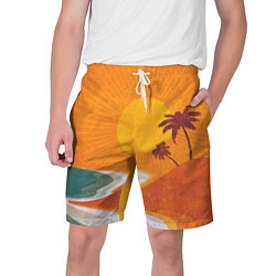 Мужские шорты Закат на побережье минимализм