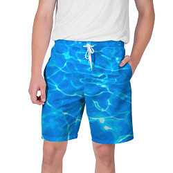 Шорты на шнурке мужские Абстрактные волны бассейна - текстура, цвет: 3D-принт
