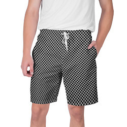 Шорты на шнурке мужские Абстрактная чёрно-белая мозаика, цвет: 3D-принт