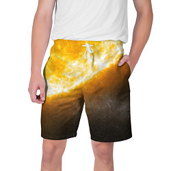 Шорты на шнурке мужские Солнце в космосе, цвет: 3D-принт