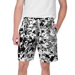 Шорты на шнурке мужские Городской пиксель камуфляж, цвет: 3D-принт