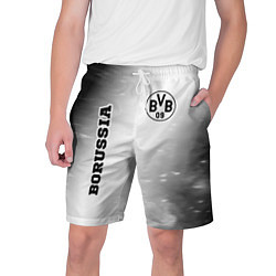 Мужские шорты Borussia sport на светлом фоне: надпись, символ