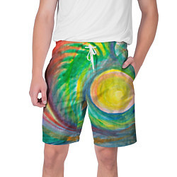 Шорты на шнурке мужские Лунная соната абстракция акварель, цвет: 3D-принт