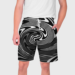 Мужские шорты Black and white abstract pattern