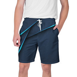 Шорты на шнурке мужские Синие лезвия, цвет: 3D-принт