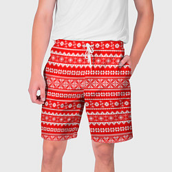Шорты на шнурке мужские Jacquard pattern, цвет: 3D-принт