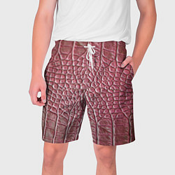 Шорты на шнурке мужские Кожа крокодила - мода - текстура, цвет: 3D-принт