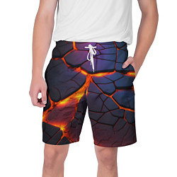 Шорты на шнурке мужские Неоновая лава - течение, цвет: 3D-принт