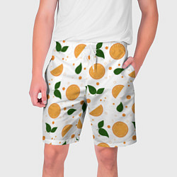 Мужские шорты Апельсины с листьями