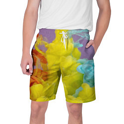 Мужские шорты Абстрактные разноцветные объёмные дымы