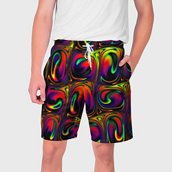 Шорты на шнурке мужские Digital abstraction paint, цвет: 3D-принт