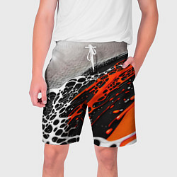 Мужские шорты Черно-оранжевые капли
